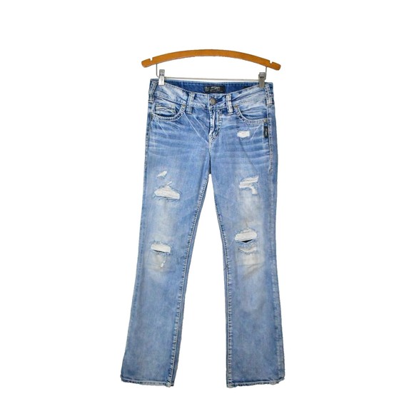 Silver Jeans Suki Slim Boot Jeans Women's 26x31 Mid Rise Bootcut Stretch Denim - Picture 1 of 13